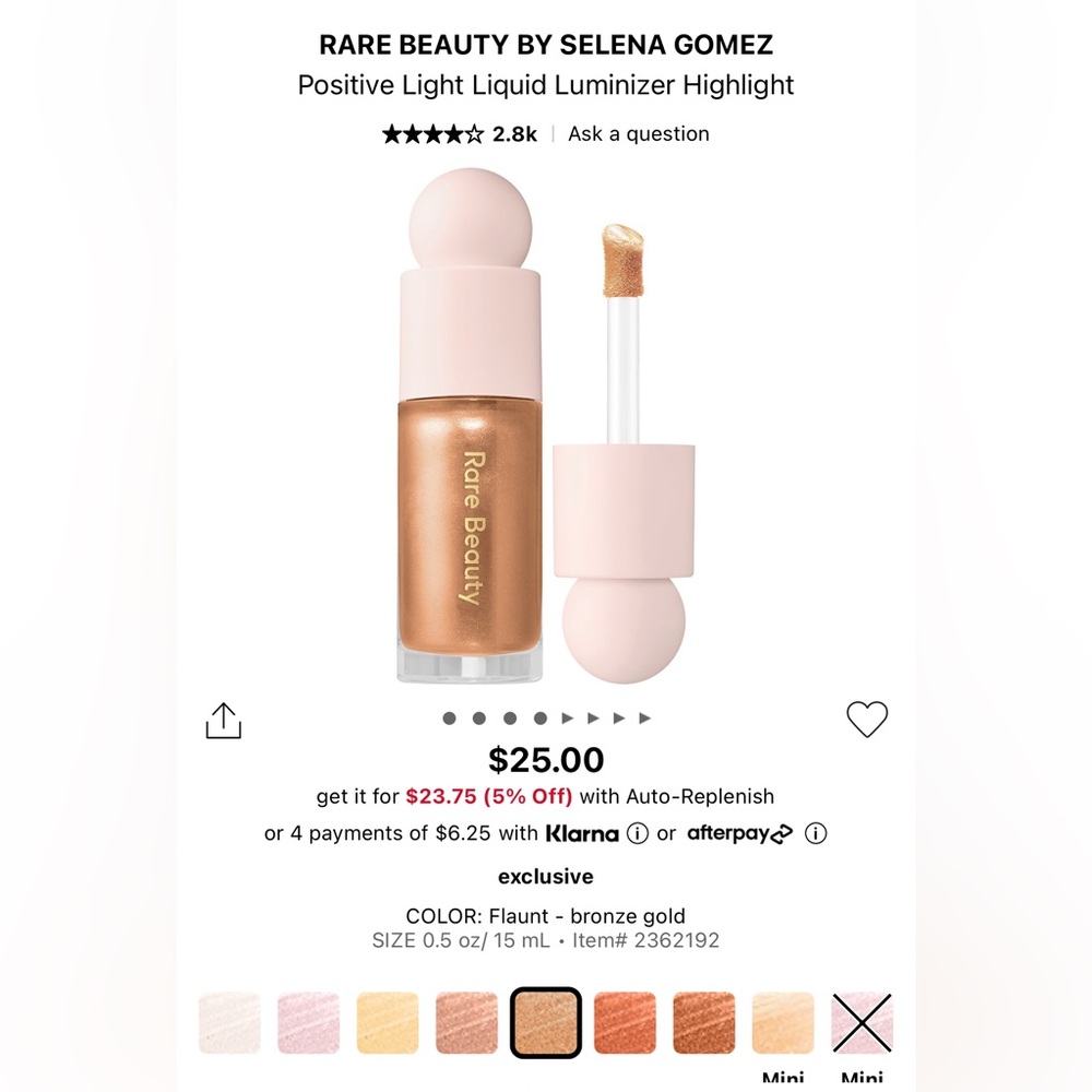 Rare Beauty Positive light liquid luminizer, shade: FLAUNT